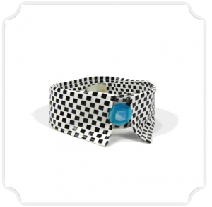 White & Black Checkerboard Collar